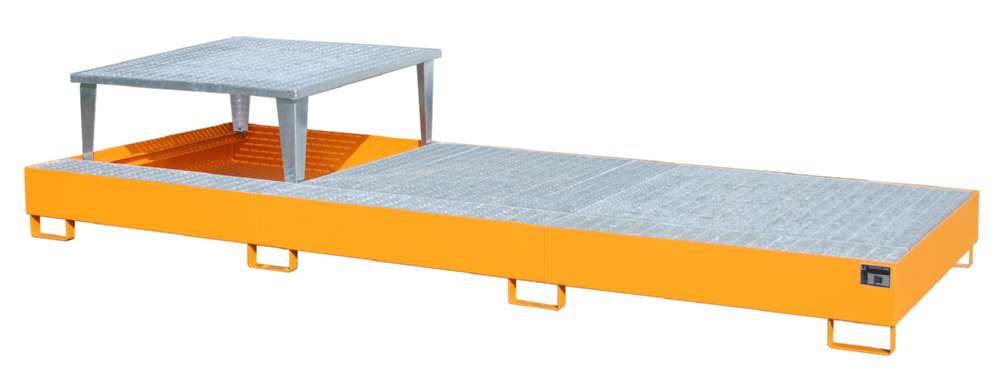Produktbild Bauer Auffangwanne AWA 31 3850 x 780 x 1460 mm lackiert gelborange bild 1