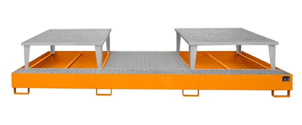 Produktbild Bauer Auffangwanne AWA 32 3850 x 780 x 1460 mm lackiert gelborange bild 1