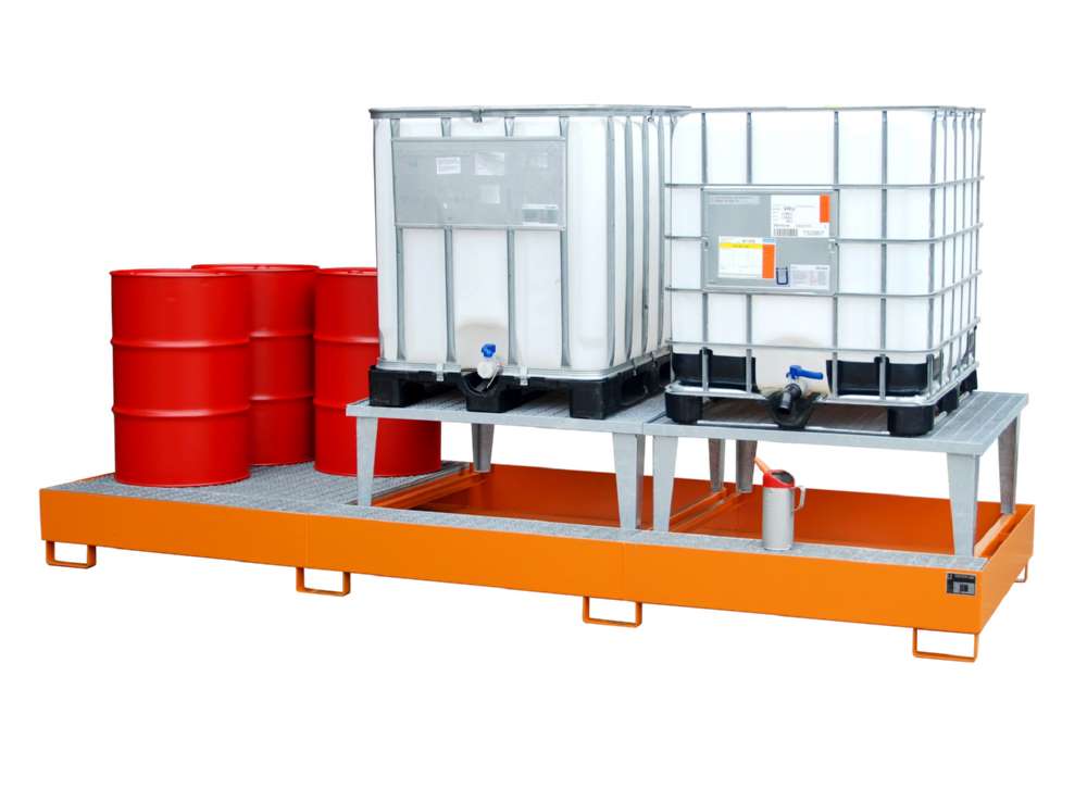 Produktbild Bauer Auffangwanne AWA 32 3850 x 780 x 1460 mm lackiert gelborange bild 2