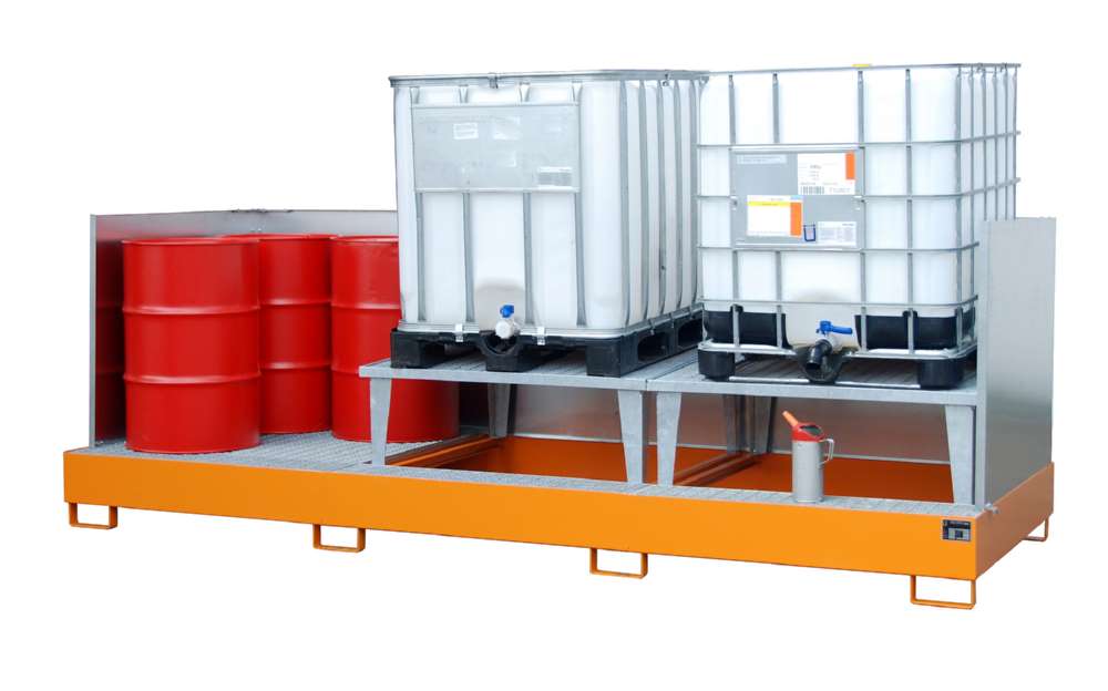 Produktbild Bauer Auffangwanne AWA 32 3850 x 780 x 1460 mm lackiert gelborange bild 3