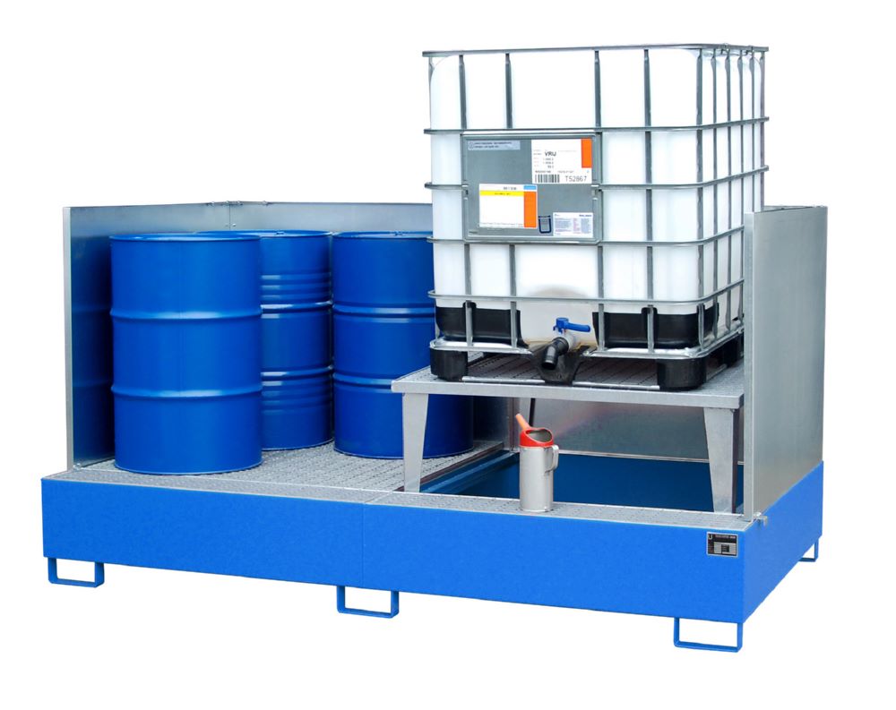 Produktbild Bauer Südlohn Auffangwanne AWA 21 SW lackiert Lichtblau Auffangvolumen 1000 Liter