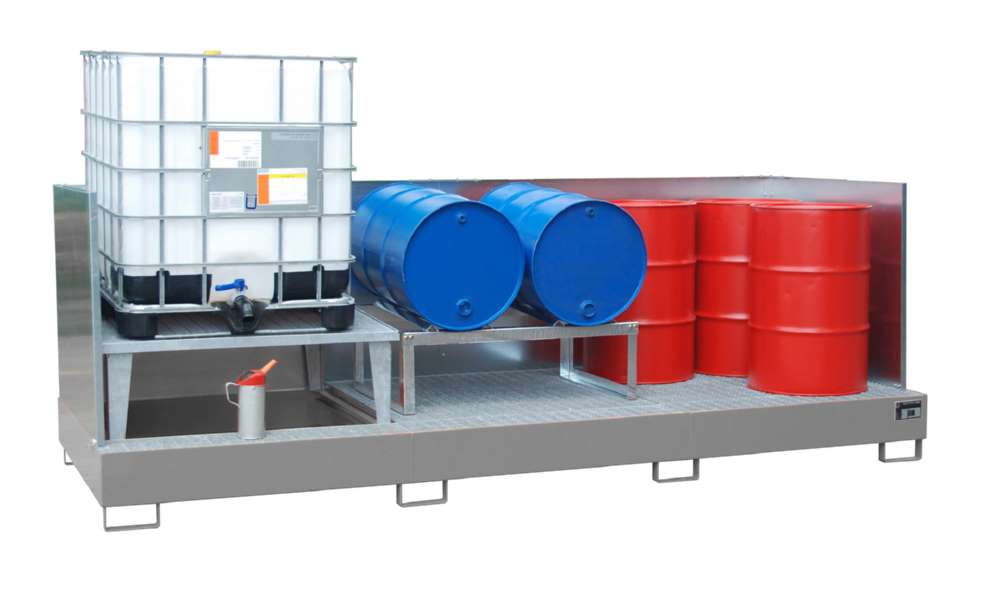 Produktbild Bauer Auffangwanne AWA 31 3850 x 780 x 1460 mm lackiert mausgrau bild 2