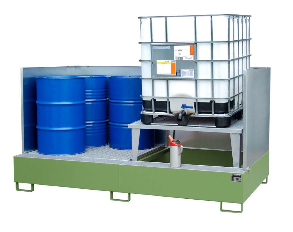 Produktbild Bauer Auffangwanne AWA 21 1000 Liter 2650 x 865 x 1460 mm resedagrün bild 2