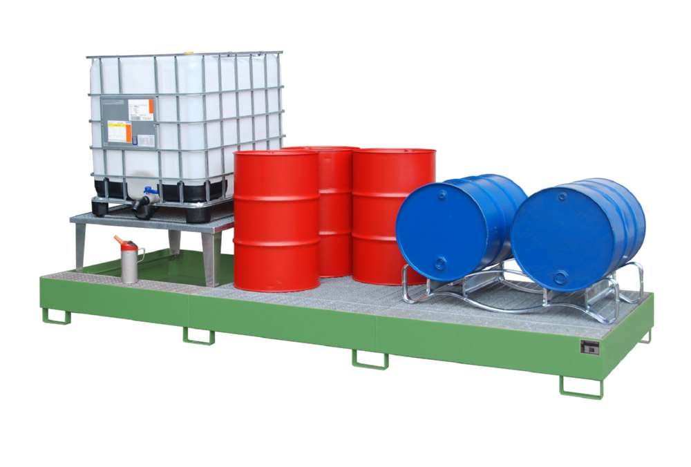 Produktbild Bauer Auffangwanne AWA 31 3850 x 780 x 1460 mm lackiert resedagrün bild 2