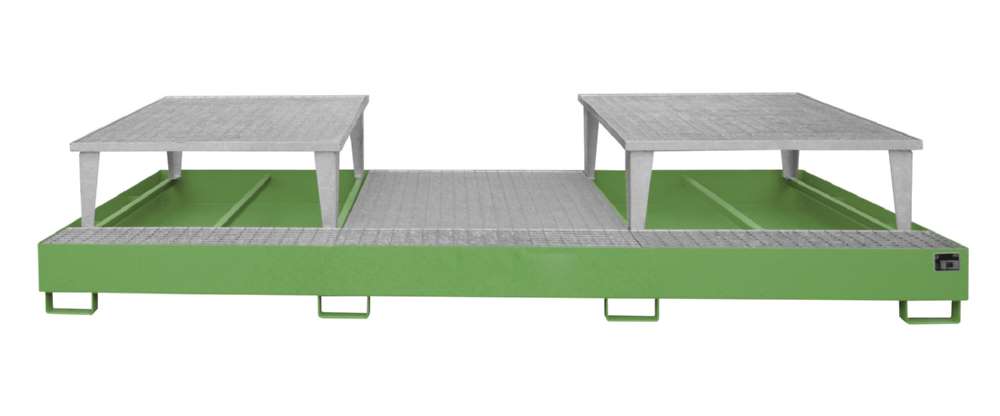 Produktbild Bauer Auffangwanne AWA 32 3850 x 780 x 1460 mm lackiert resedagrün bild 1