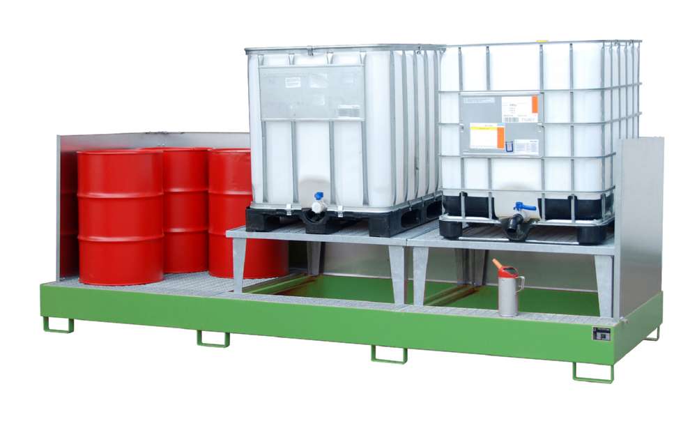 Produktbild Bauer Auffangwanne AWA 32 3850 x 780 x 1460 mm lackiert resedagrün bild 2