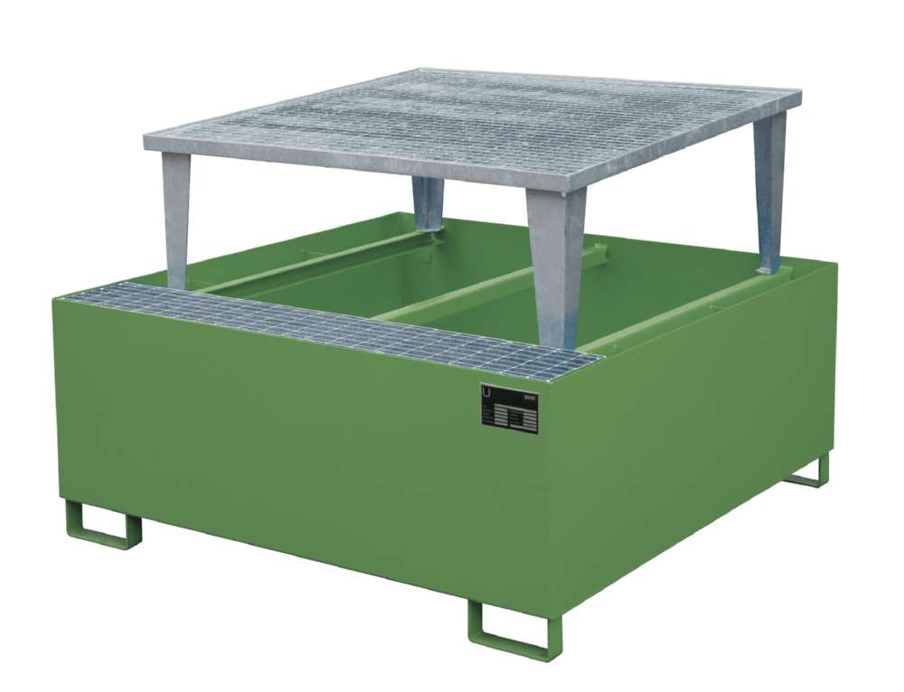 Produktbild Bauer Auffangwanne AWA 1000 Liter 1460 x 1090 x 1460 mm lackiert resedagrün