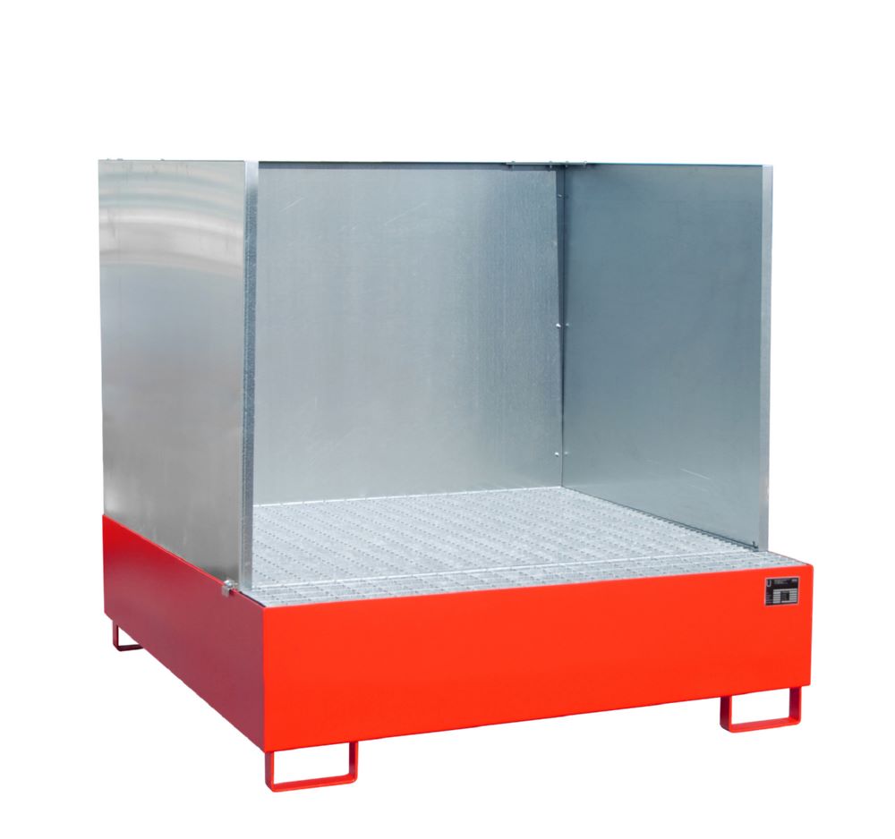 Produktbild Bauer Südlohn Auffangwanne AW 450 SW lackiert Feuerrot Breite 1480 mm