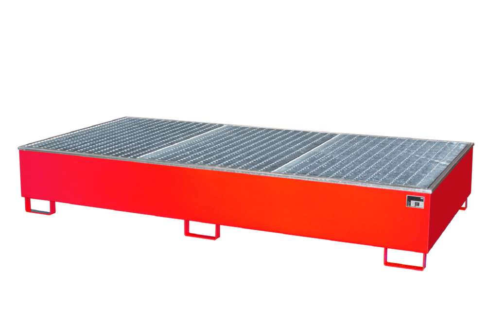 Produktbild Bauer Auffangwanne AW 1000-2 PE 2665 x 440 x 1315 mm lackiert feuerrot