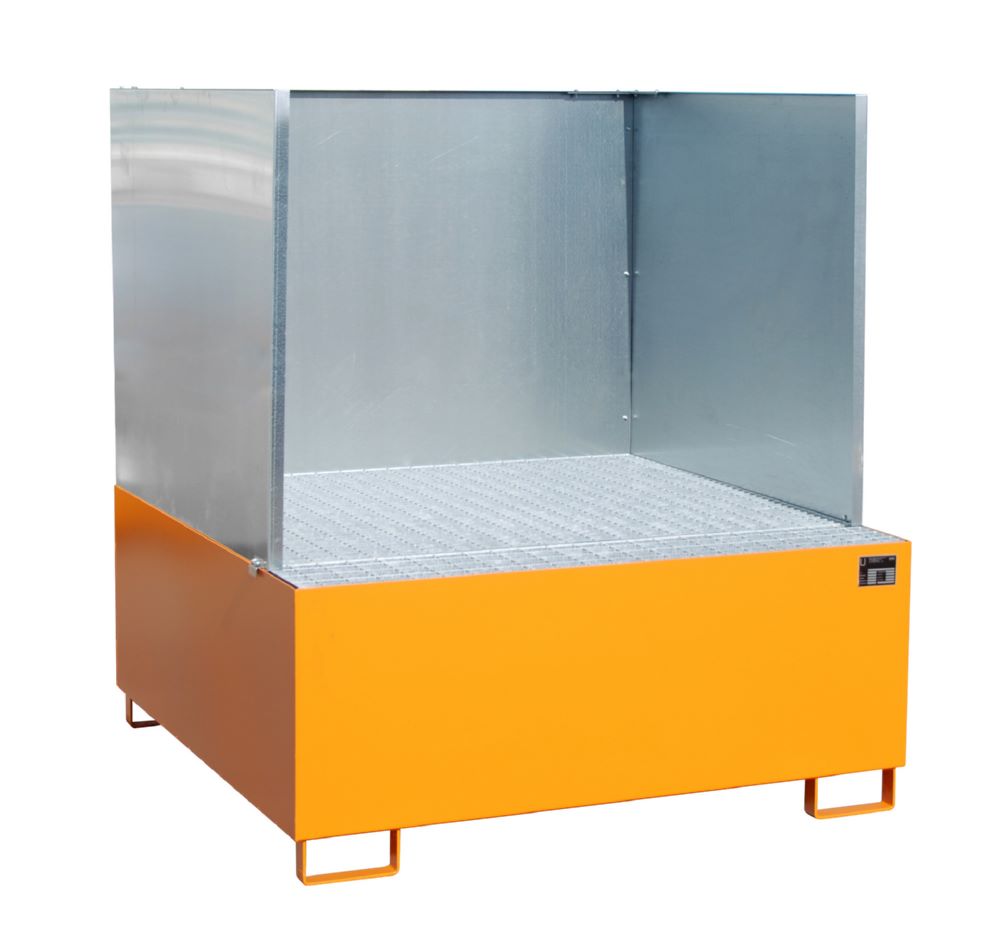 Produktbild Bauer Südlohn Auffangwanne Breite 1480 mm AW 1000/SW lackiert Gelborange Höhe 1630 mm