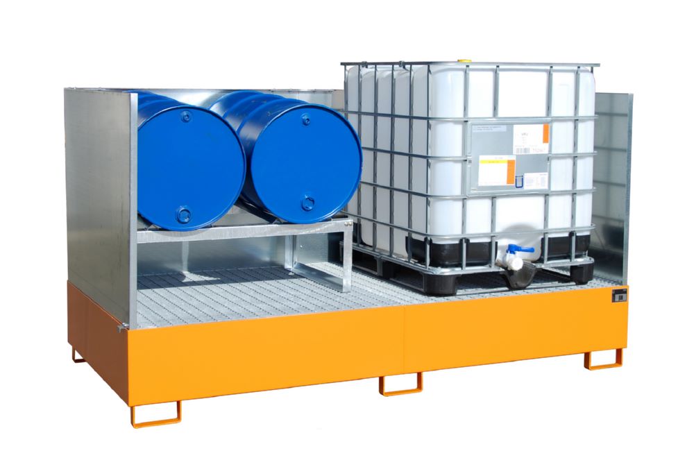 Produktbild Bauer Südlohn Auffangwanne AW 1000-2/SW lackiert Gelborange H 1440 x B 2670 mm