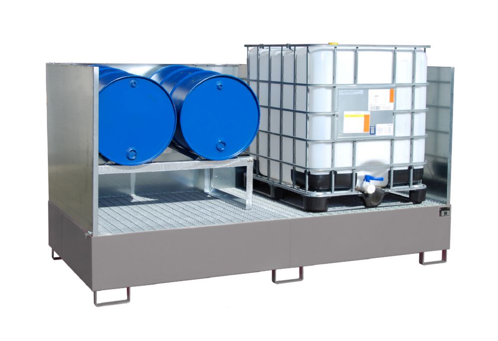 Produktbild Bauer Südlohn Auffangwanne AW 1000-2/SW lackiert Mausgrau T 1300 x H 1440 x B 2670 mm