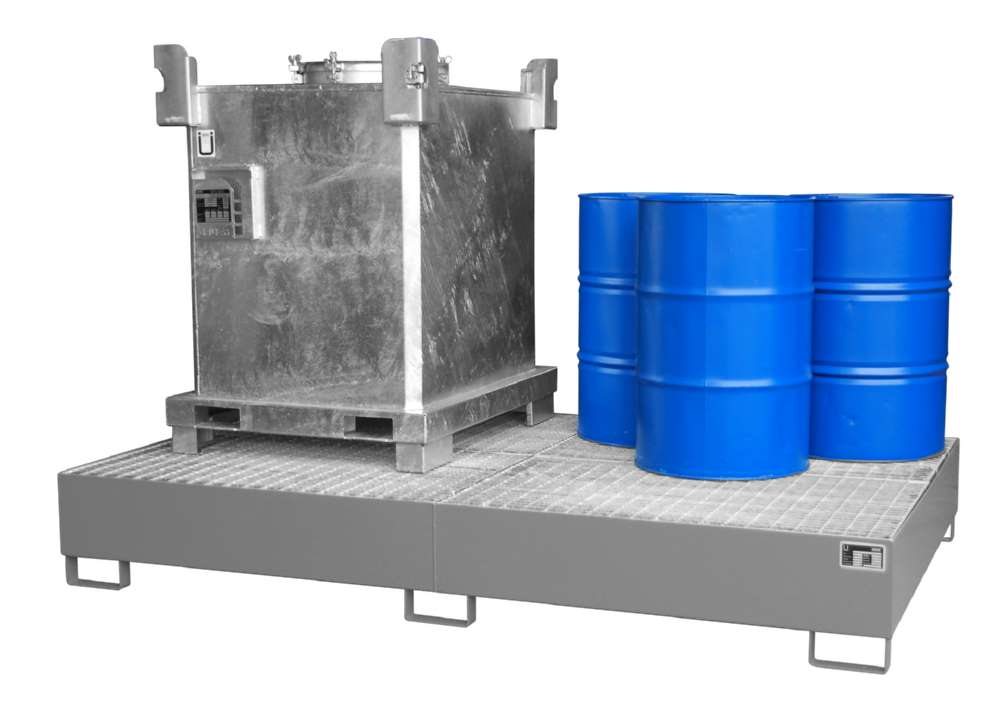 Produktbild Bauer Auffangwanne AW 1000 10F 2690 x 375 x 1650 mm Mausgrau bild 2