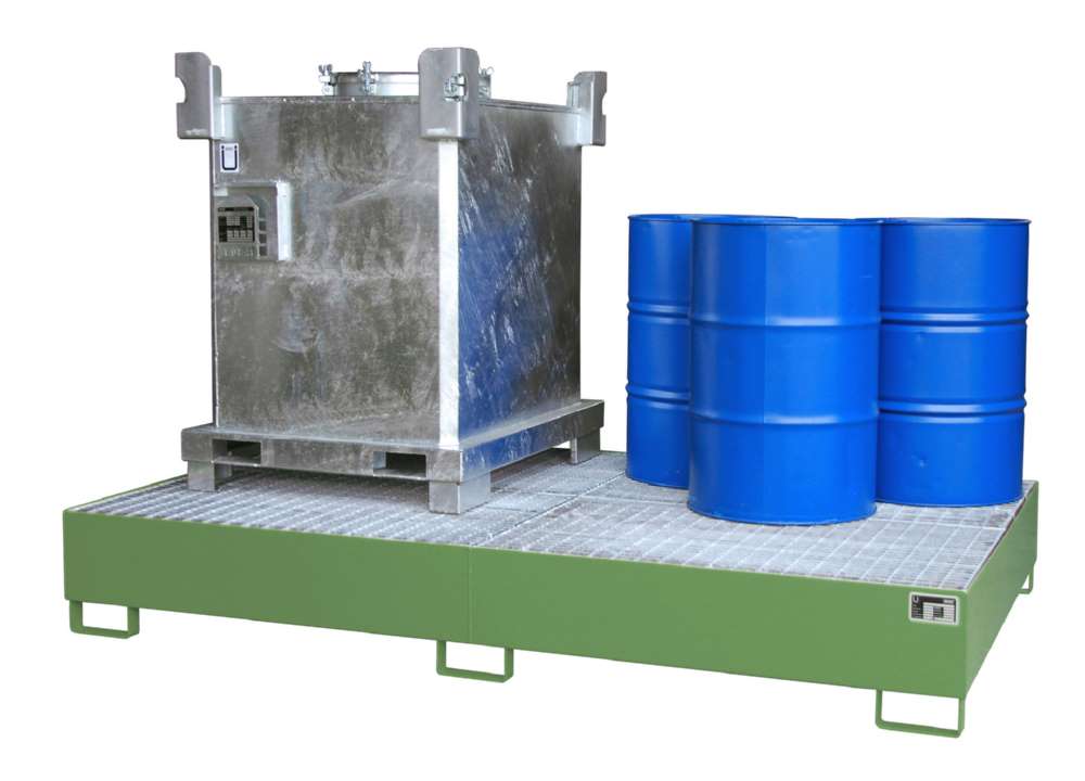 Produktbild Bauer Auffangwanne AW 1000 10F 2690 x 375 x 1650 mm Resedagrün bild 2