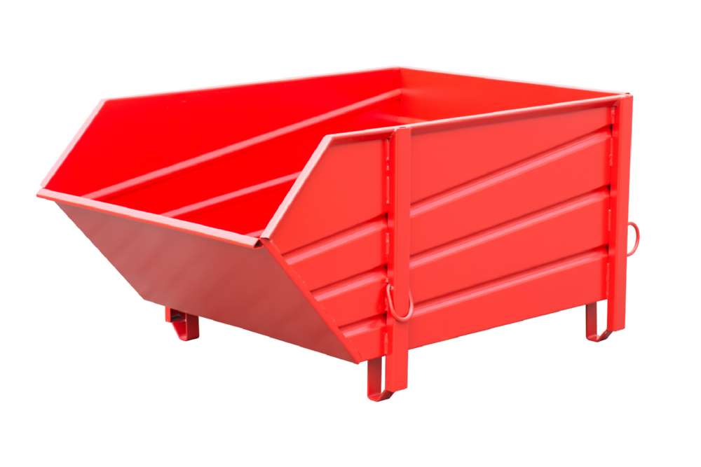 Produktbild Bauer Baustoffbehälter BBP 100 lackiert in der Farbe Feuerrot