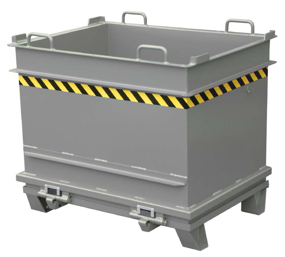 Produktbild Bauer Baustoffcontainer BC mit Verstärkte Bodenklappe 1000 lackiert mausgrau