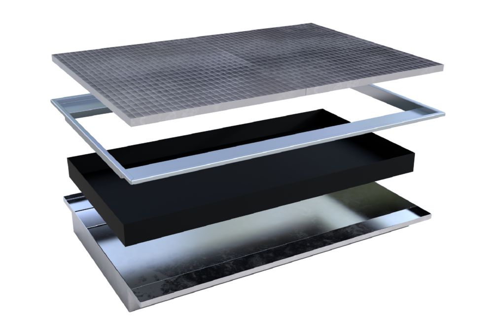 Produktbild Bauer Südlohn Einhängewanne mit PE-Einsatz B 1765 mm EHW 1800 PE feuerverzinkt