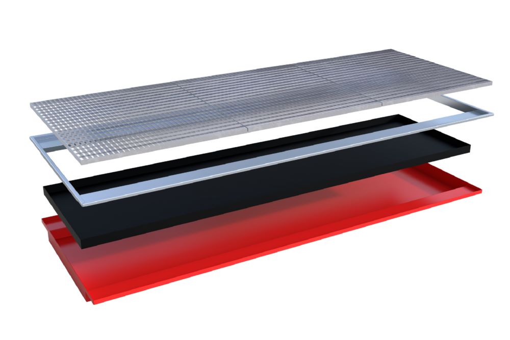 Produktbild Bauer Südlohn Einhängewanne PE-Einsatz EHW 3300 PE lackiert Feuerrot bild 1