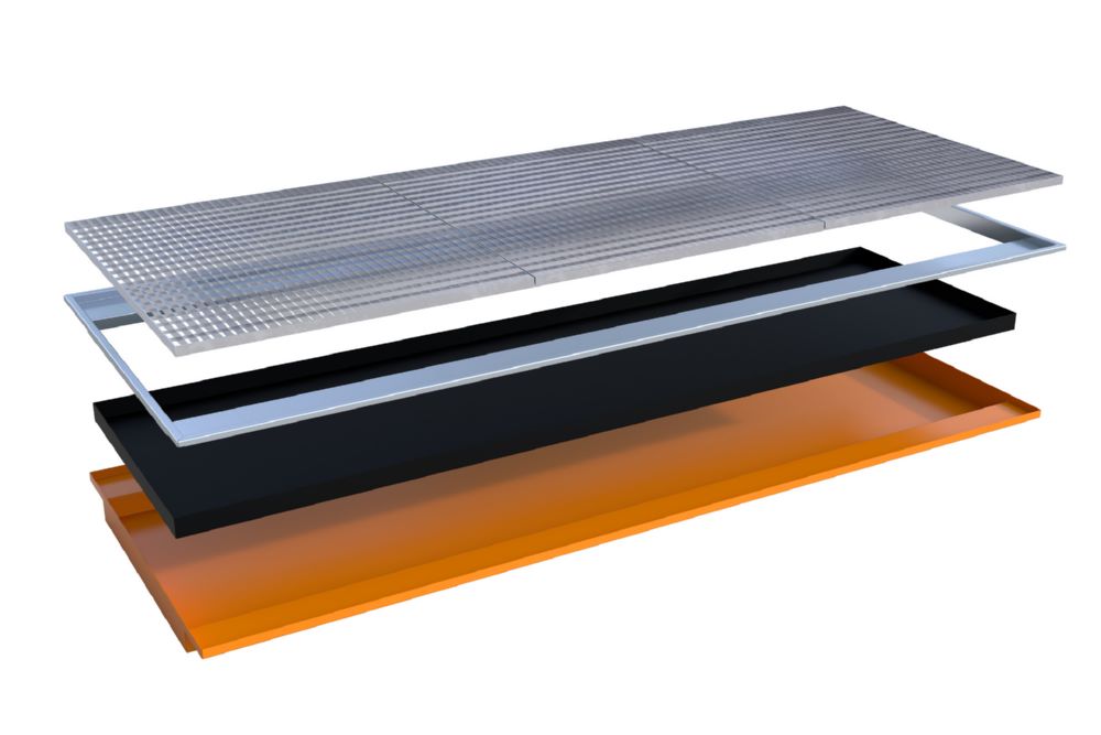 Produktbild Bauer Südlohn Einhängewanne PE-Einsatz EHW 3300 PE lackiert Gelborange