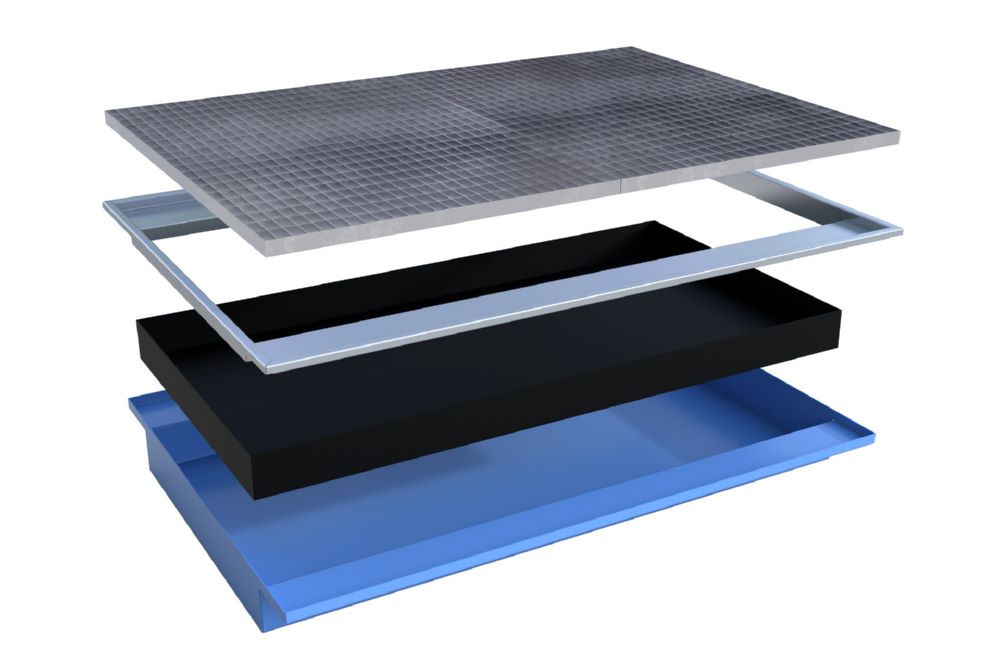 Produktbild Bauer Südlohn Einhängewanne PE-Einsatz EHW 1800 PE lackiert Lichtblau Breite 1765 mm bild 2