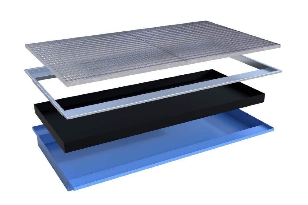 Produktbild Bauer Südlohn Einhängewanne mit PE-Einsatz EHW 2200 PE lackiert Lichtblau bild 1