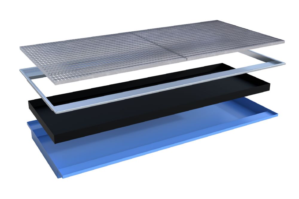 Produktbild Bauer Südlohn Einhängewanne PE-Einsatz EHW 2700 PE Breite 2665 mm lackiert Lichtblau