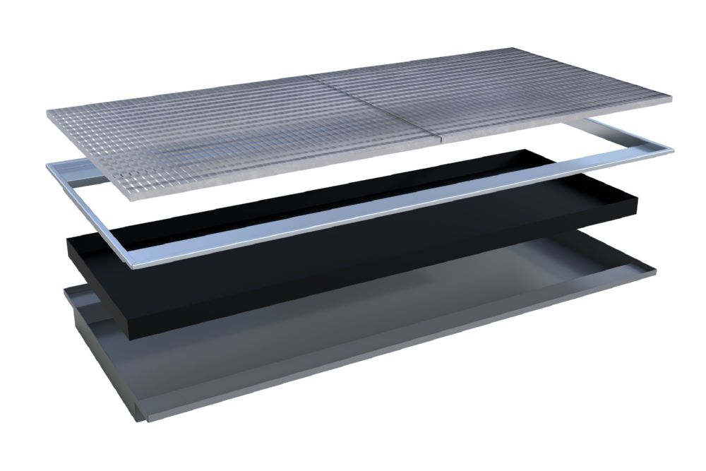 Produktbild Bauer Südlohn Einhängewanne PE-Einsatz EHW 2700 PE lackiert Mausgrau Tragfähigkeit 1000 kg