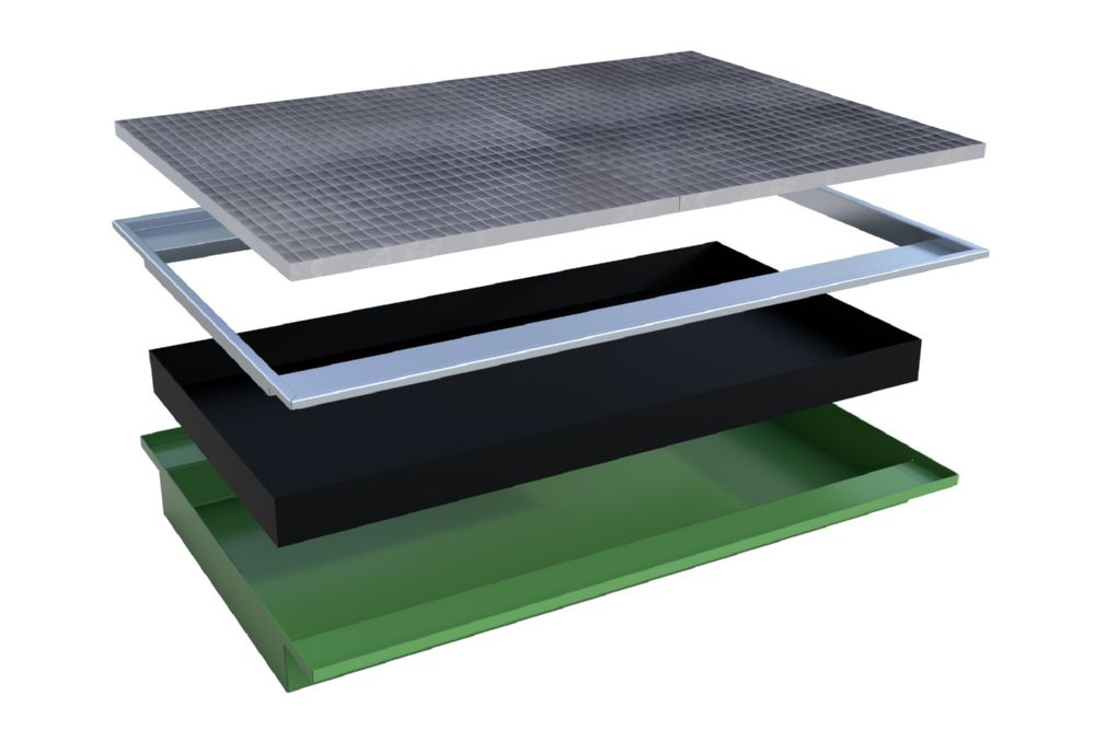 Produktbild Bauer Südlohn Einhängewanne PE-Einsatz EHW 1800 PE lackiert Resedagrün bild 2