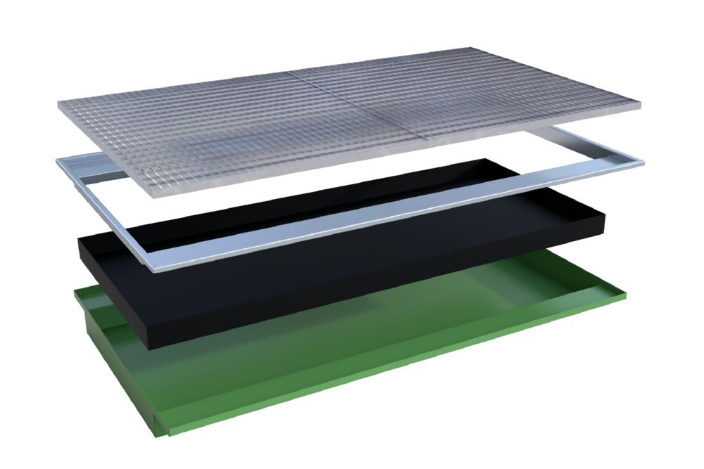 Produktbild Bauer Südlohn Einhängewanne mit PE-Einsatz EHW 2200 PE lackiert Resedagrün bild 2