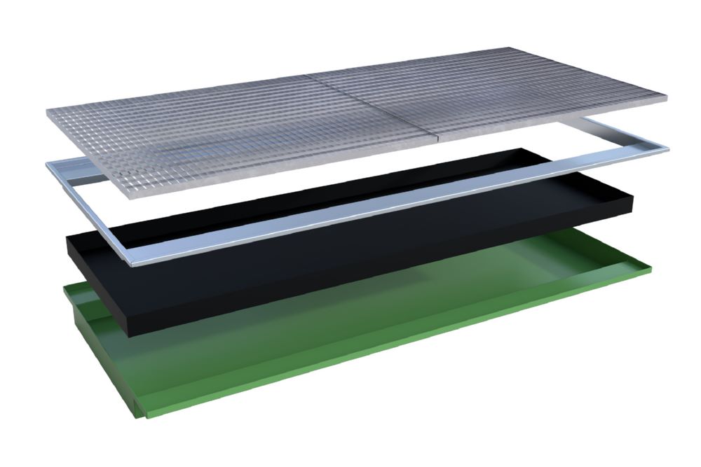 Produktbild Bauer Südlohn Einhängewanne PE-Einsatz EHW 2700 PE lackiert Resedagrün