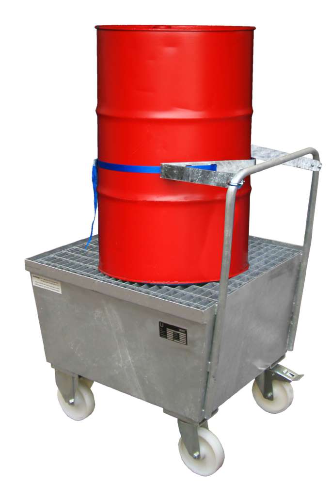 Produktbild Bauer Fahrbare Auffangwanne AWF1 800 x 695 x 800 mm feuerverzinkt bild 2