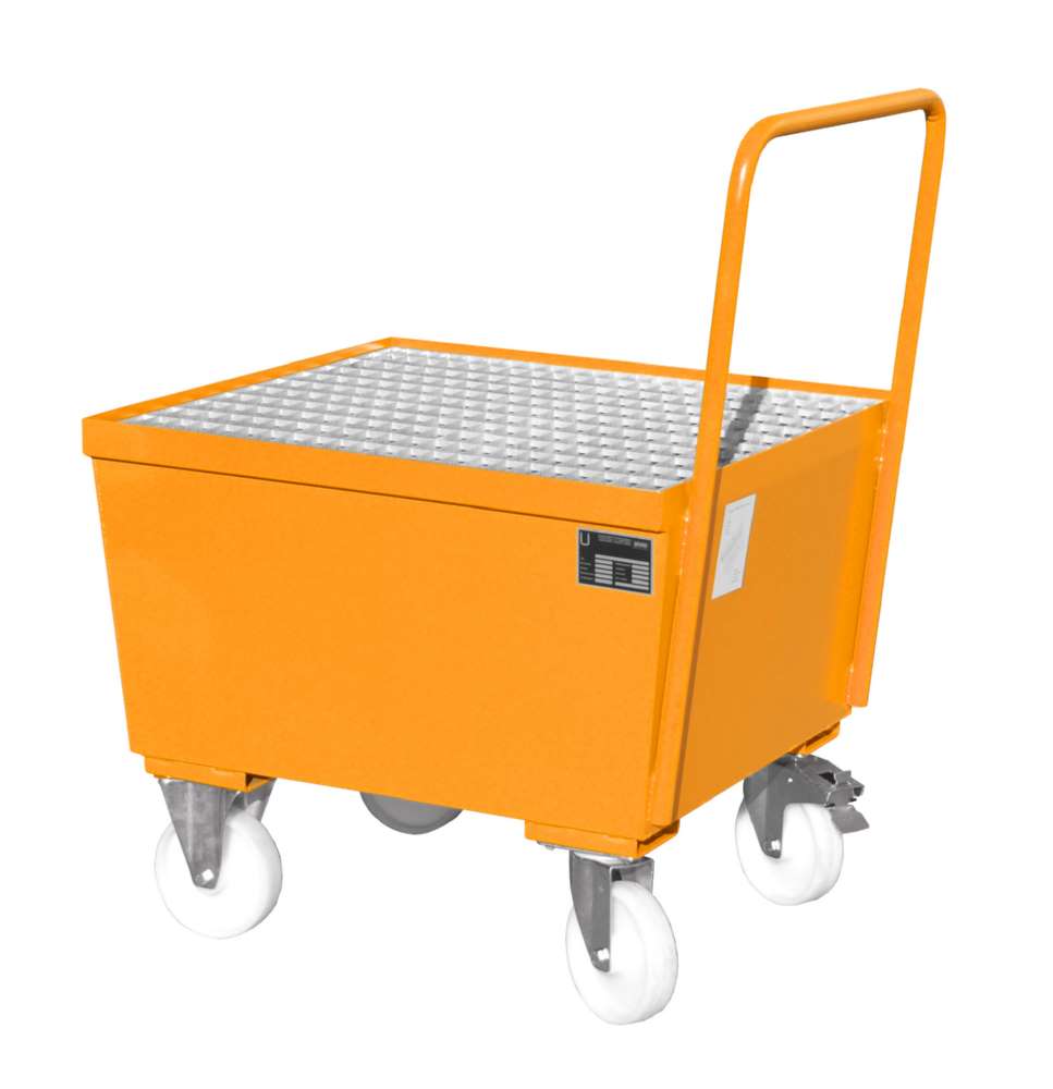 Produktbild Bauer Fahrbare Auffangwanne AWF1 800 x 695 x 800 mm lackiert gelborange