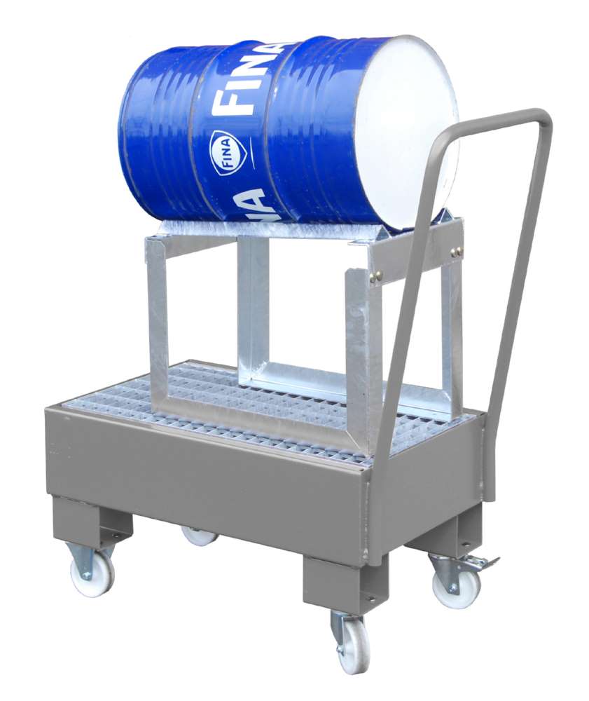 Produktbild Bauer Fahrbare Auffangwanne AW 60 1 SRF 500 x 415 x 940 mm mausgrau