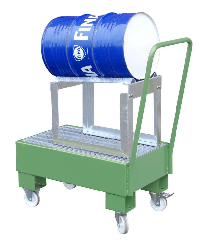 Produktbild Bauer Fahrbare Auffangwanne AW 60 1 SRF 500 x 415 x 940 mm resedagrün