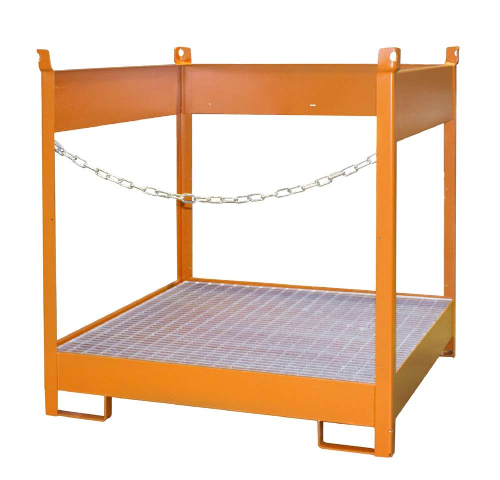 Produktbild Bauer Fass Stapelpalette FSP 4 lackiert 1405 x 1435 x 1405 mm gelborange