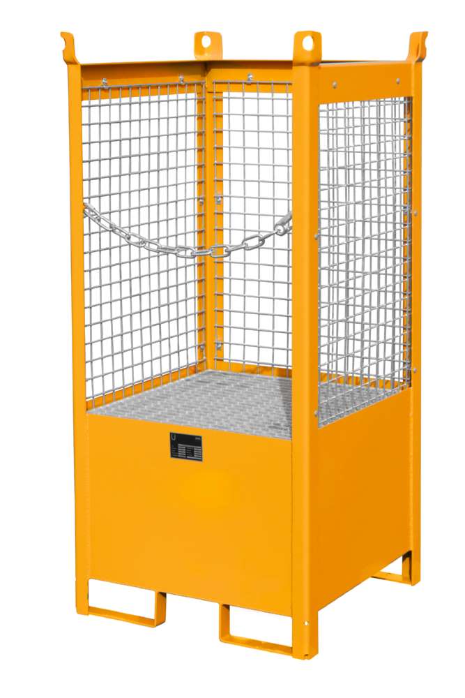 Produktbild Bauer Fass Stapelpalette FSP 1D 755 x 1590 x 755 mm lackiert gelborange