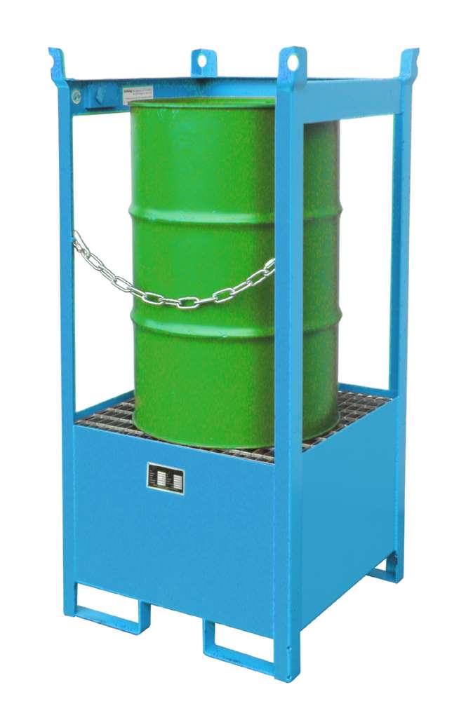 Produktbild Bauer Fass Stapelpalette FSP 1 lackiert 755 x 1590 x 755 mm lichtblau bild 2