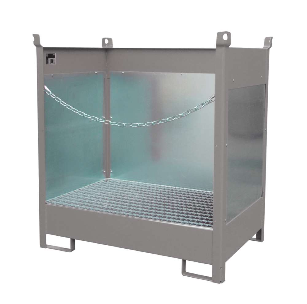 Produktbild Bauer Fass Stapelpalette FSP 2G 1405 x 1490 x 915 mm lackiert mausgrau