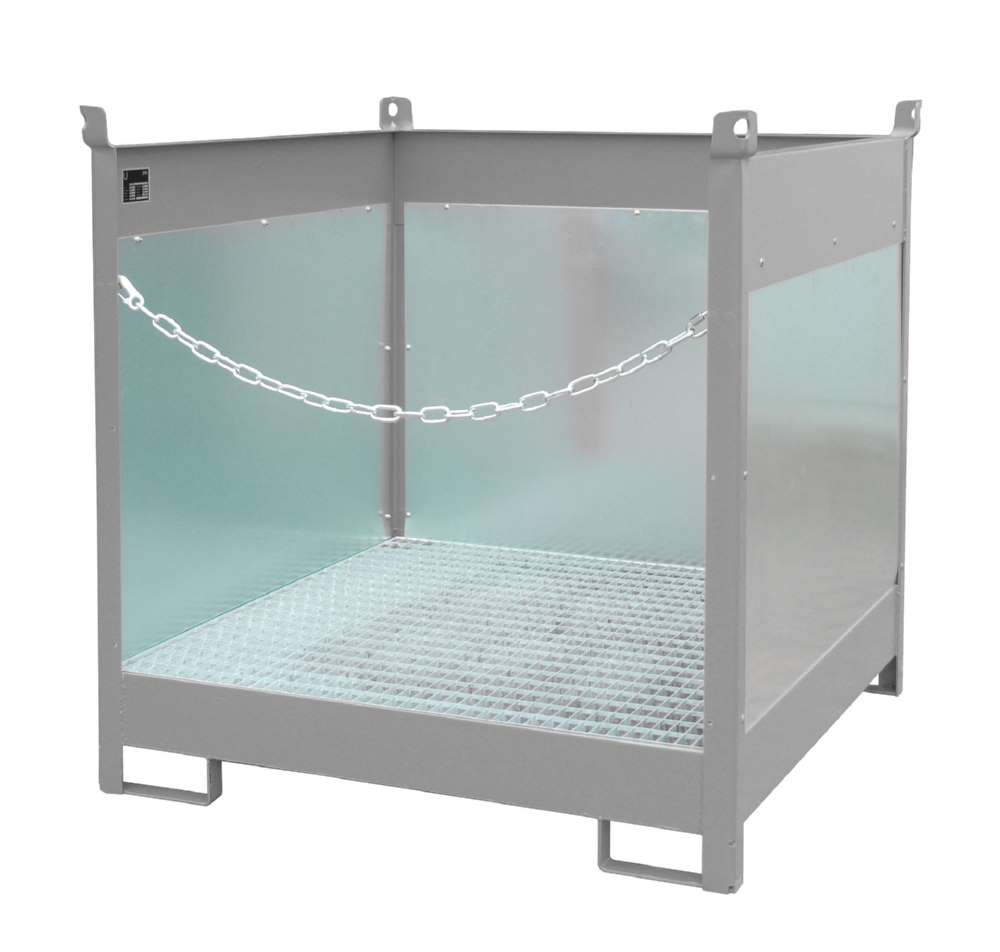 Produktbild Bauer Fass Stapelpalette FSP 4G 1400 x 1435 x 1400 mm lackiert mausgrau