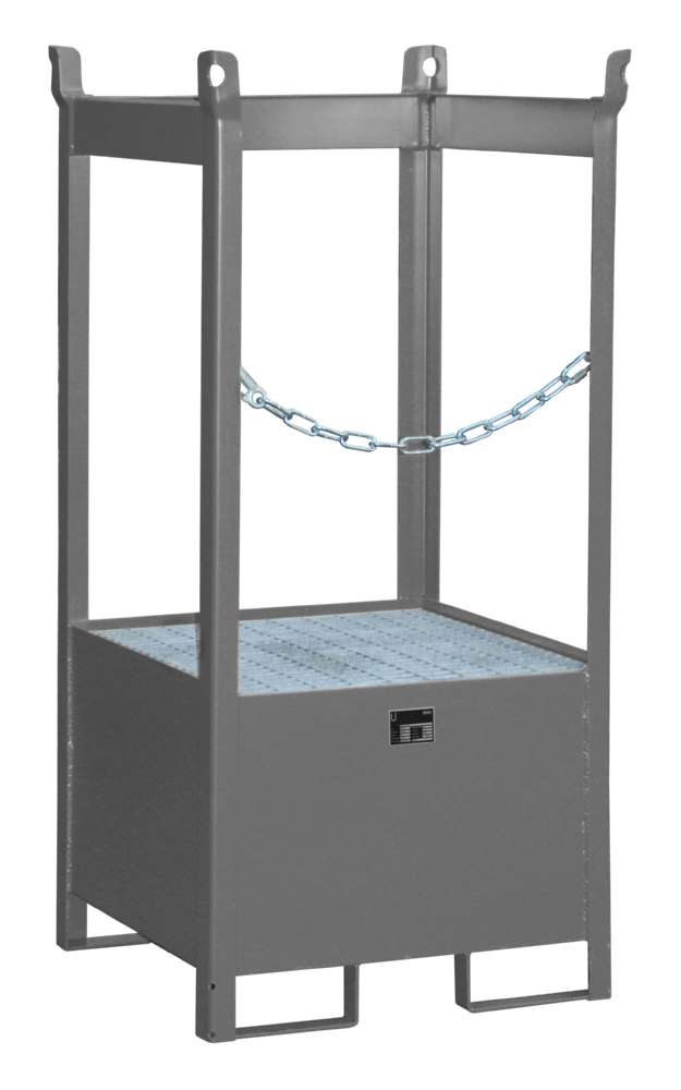 Produktbild Bauer Fass Stapelpalette FSP 1 lackiert 755 x 1590 x 755 mm mausgrau