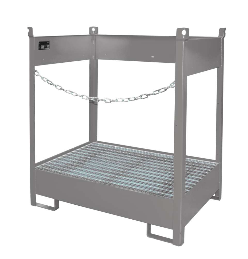 Produktbild Bauer Fass Stapelpalette FSP 2 lackiert 1405 x 1490 x 915 mm mausgrau