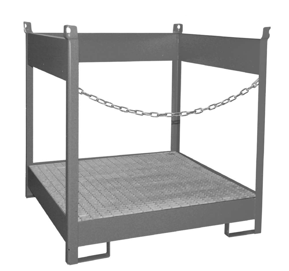 Produktbild Bauer Fass Stapelpalette FSP 4 lackiert 1405 x 1435 x 1405 mm mausgrau