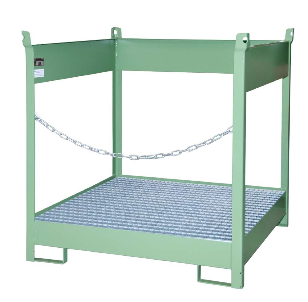 Produktbild Bauer Fass Stapelpalette FSP 4 lackiert 1405 x 1435 x 1405 mm resedagrün