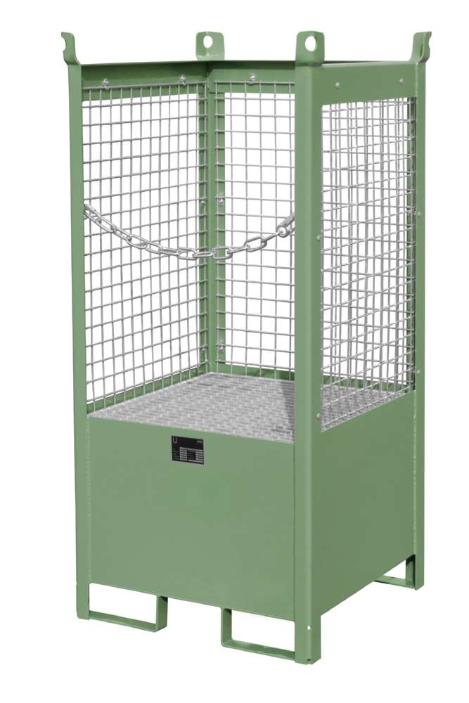 Produktbild Bauer Fass Stapelpalette FSP 1D 755 x 1590 x 755 mm lackiert resedagrün