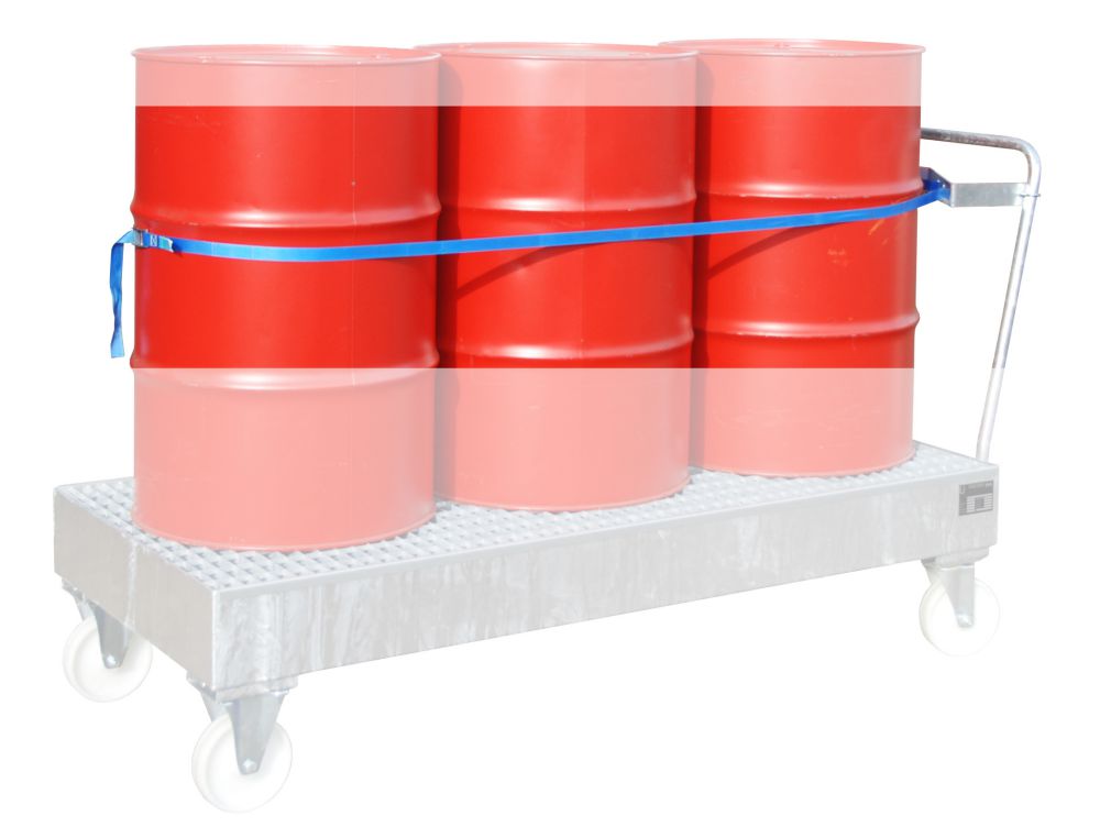Produktbild Bauer Fasshalterung mit Spanngurt für 3 x 200 Liter Fässer