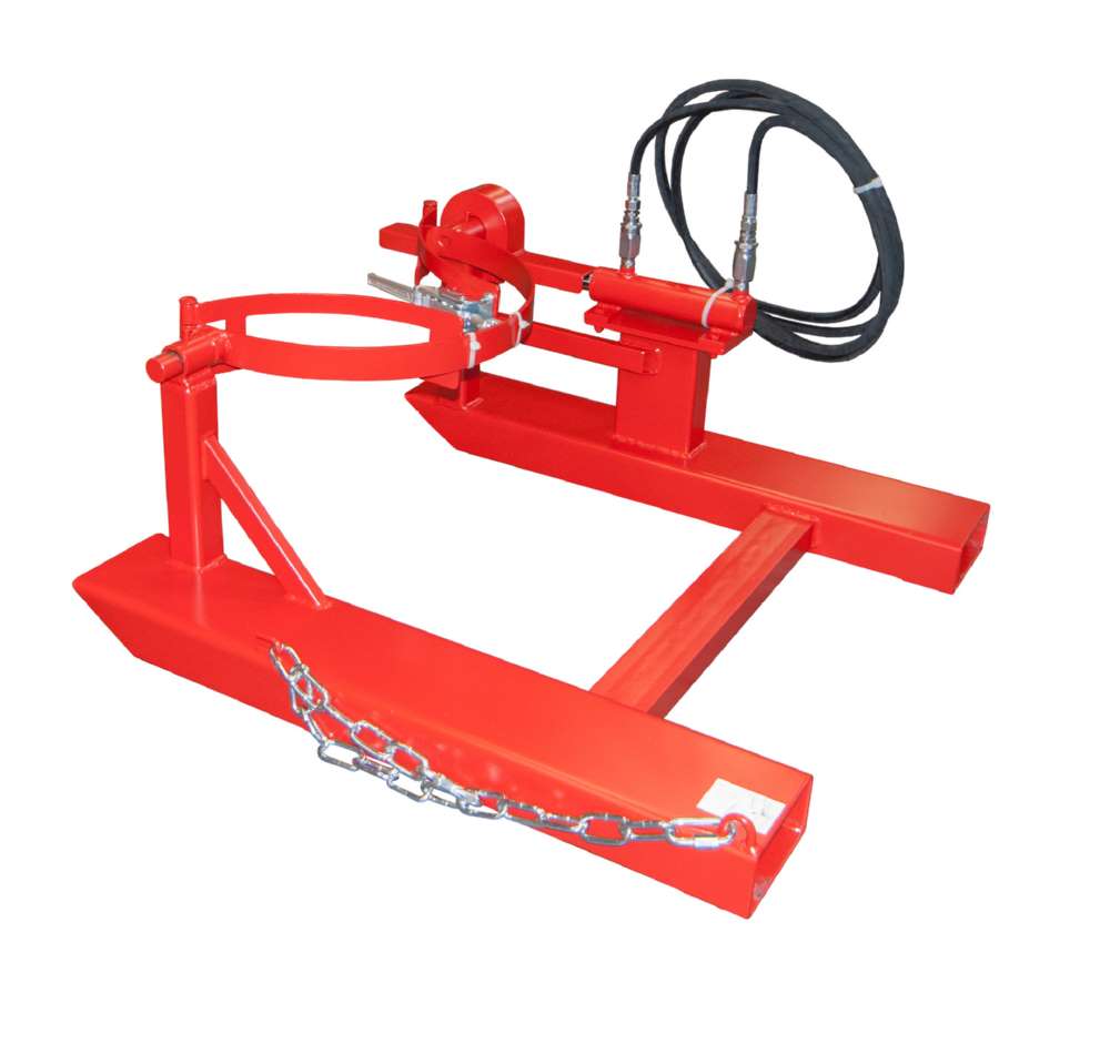 Produktbild Bauer Fasskipper FD-H Kippvorgang mit Hubzylinder lackiert feuerrot bild 2