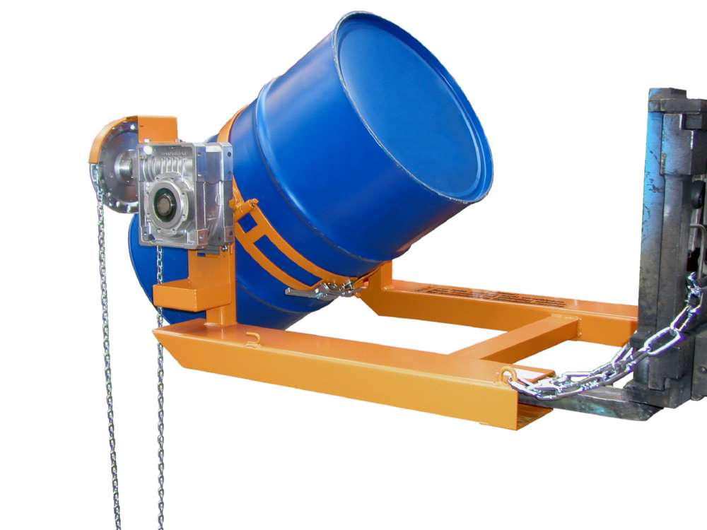 Produktbild Bauer Fasskipper FD-K für 200 Liter Fässer lackiert gelborange bild 2