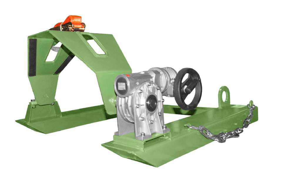 Produktbild Bauer Fasskipper FLEX-HK Kippvorgang mit Handkurbel lackiert resedagrün