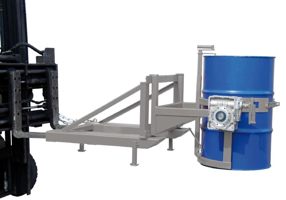 Produktbild Bauer Fasskipper FD/L-HK für 110-220 l Fässer lackiert mausgrau bild 3