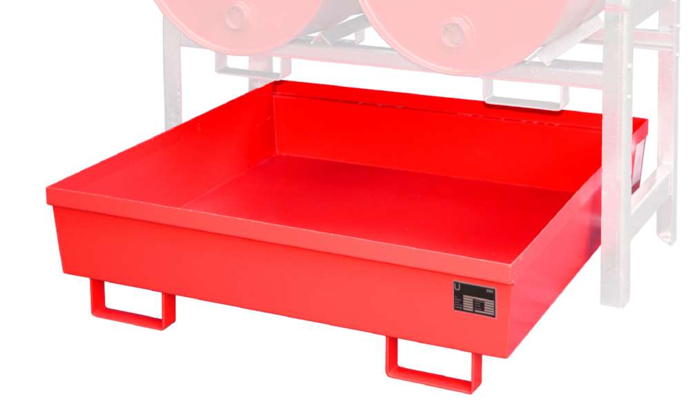 Produktbild Bauer Fassregal FRA 2 Auffangwanne 1200 x 335 x 1200 mm lackiert feuerrot